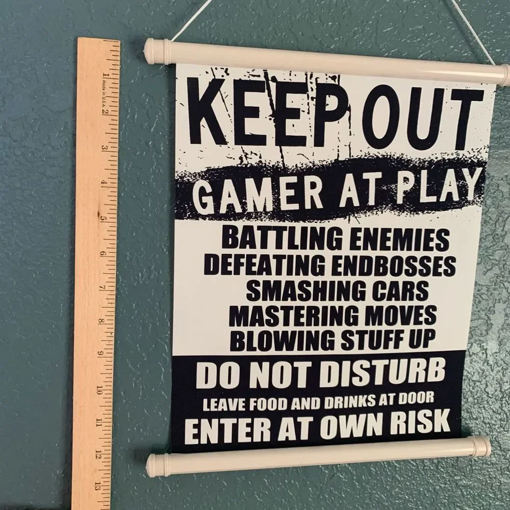 Gamer Scroll Sign for Room
